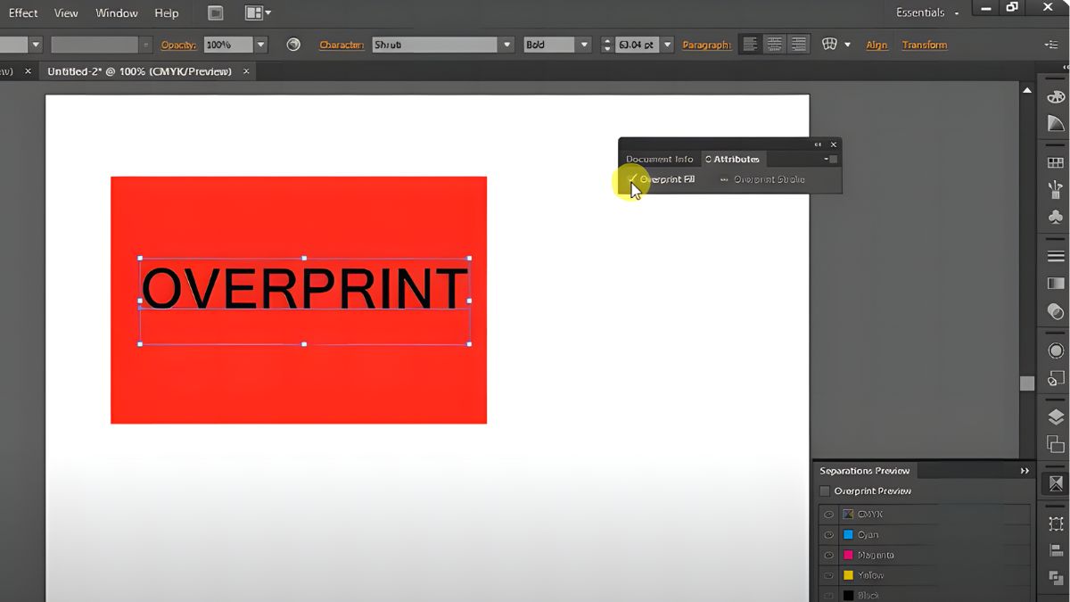 Các bước chuẩn bị trước khi xuất file in ấn - Kiểm tra Overprint Preview
