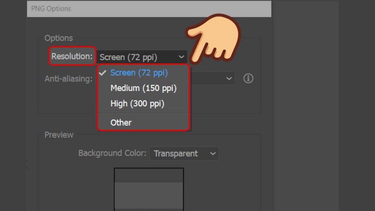 cách xuất file in ấn trong Illustrator dạng PNG - bước 4