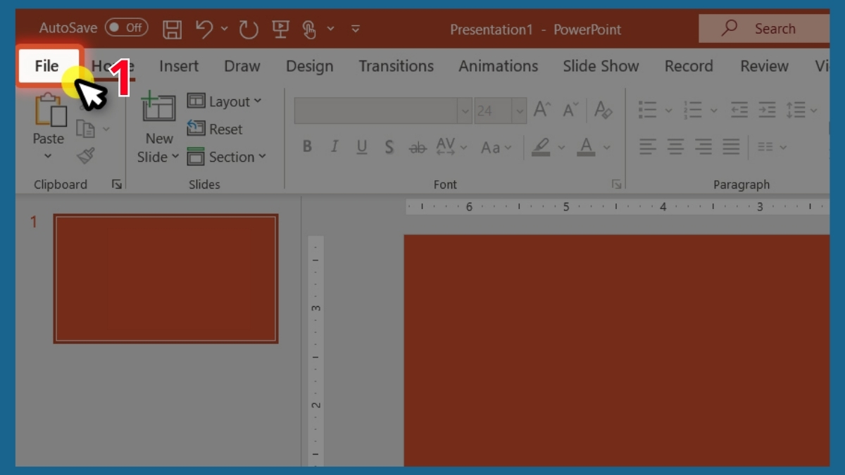 cách xuất video từ PowerPoint trực tiếp bước 1