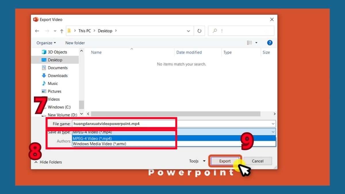 cách xuất video từ PowerPoint trực tiếp bước 3+