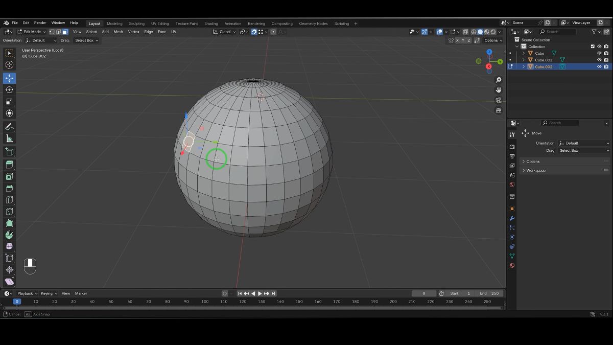 Sử dụng Boolean Modifier để đục lỗ trong Blender