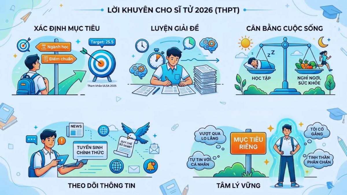 Lời khuyên cho sĩ tử 2026 khi bước vào kỳ thi tốt nghiệp THPT