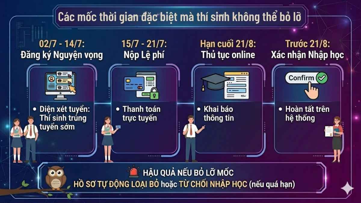 Các mốc thời gian đặc biệt mà thí sinh không thể bỏ lỡ