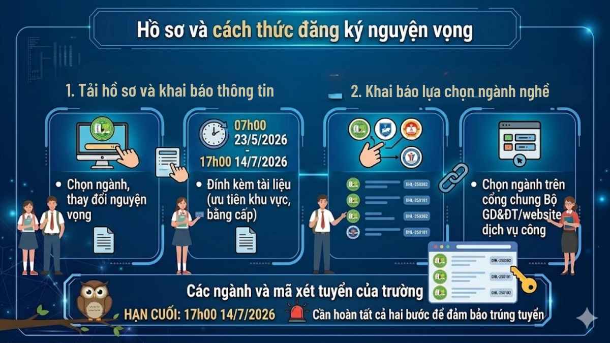 Hồ sơ và cách thức đăng ký nguyện vọng