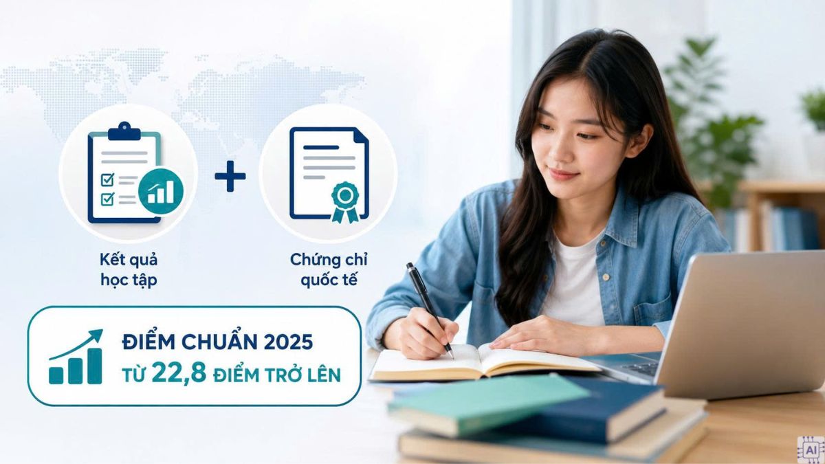 Phương thức Điểm thi THPT nước ngoài và chứng chỉ quốc tế của UEH năm 2025