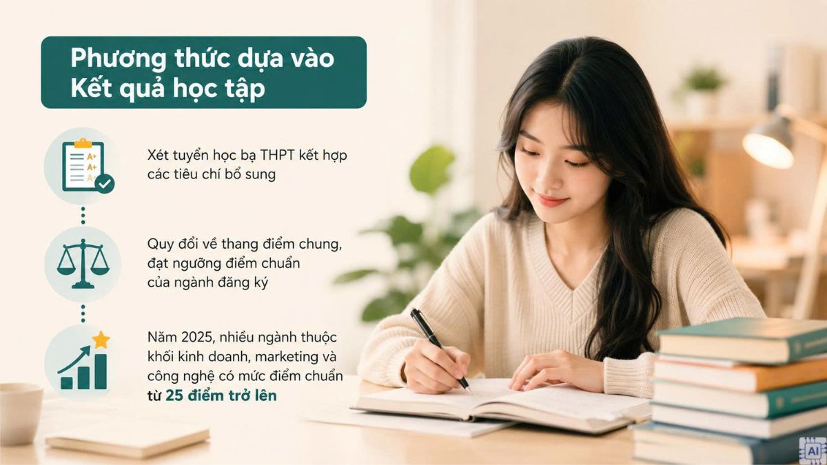 Phương thức dựa vào Kết quả học tập vào Đại học UEH năm 2025