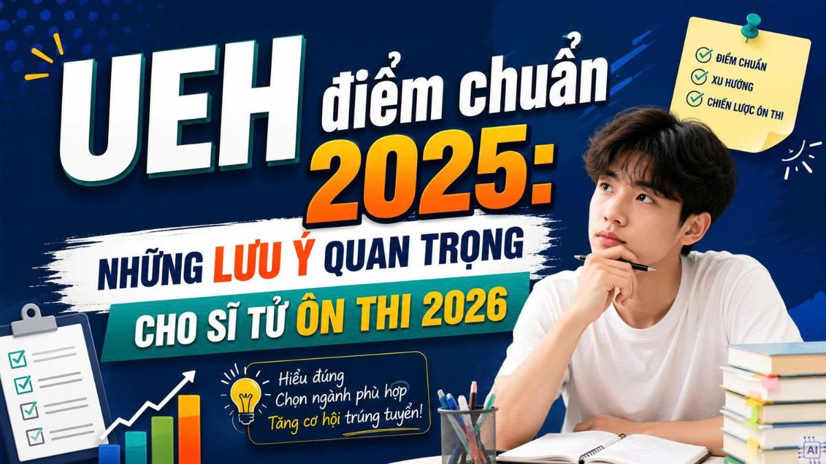 KSA - Điểm chuẩn Đại học Kinh tế TPHCM (UEH) 2025