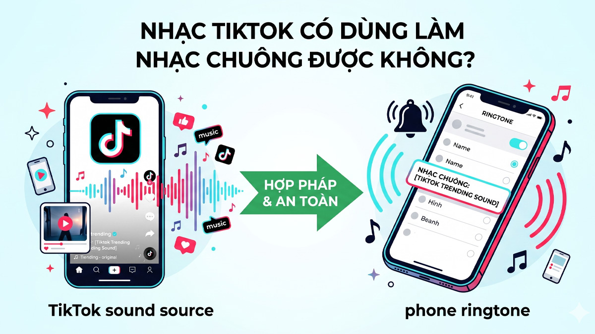 Có thể dùng nhạc TikTok làm nhạc chuông
