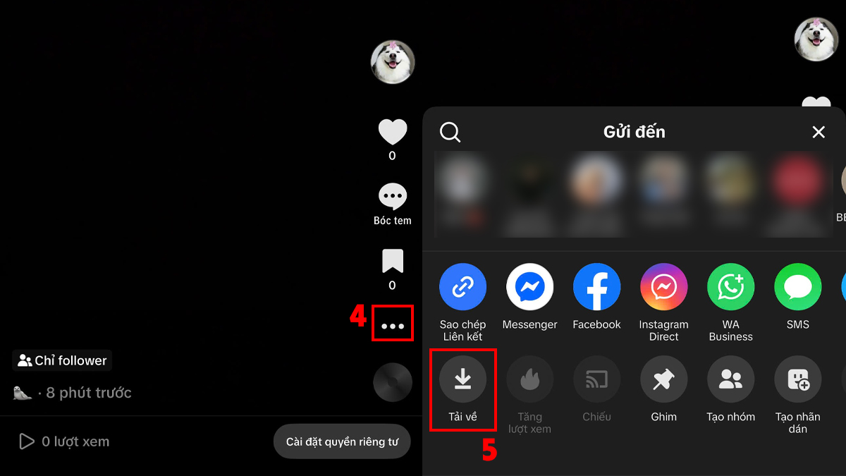 Tiến hành tải và tách nhạc từ TikTok về điện thoại