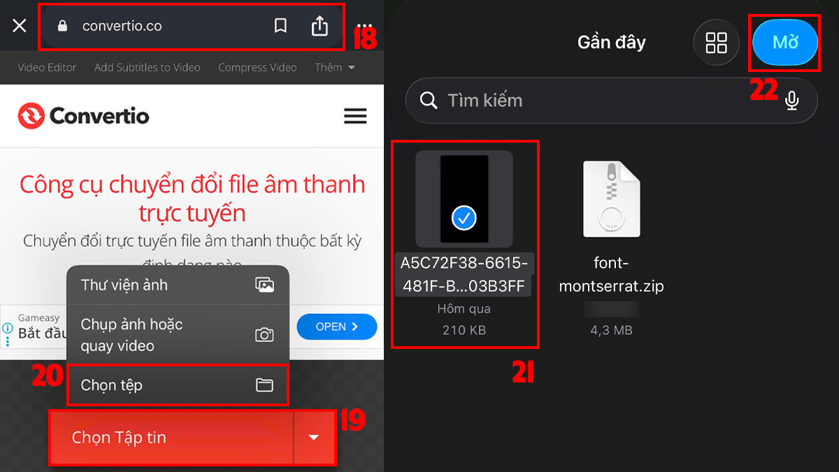 Tiến hành chuyển đổi âm thanh trên iPhone