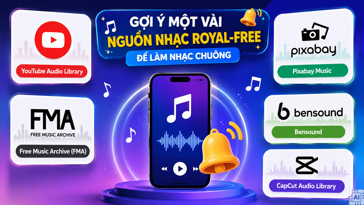 Gợi ý một vài nguồn nhạc royalty-free để làm nhạc chuông
