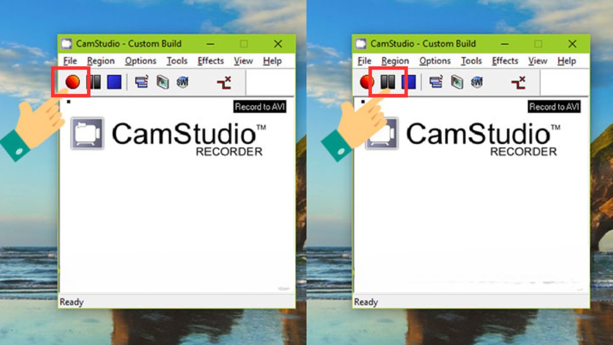 Các bước sử dụng phần mềm Cam Studio