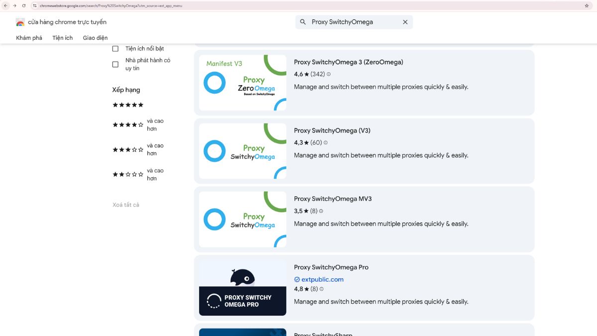 Hướng dẫn cài đặt và sử dụng Extensions Proxy
