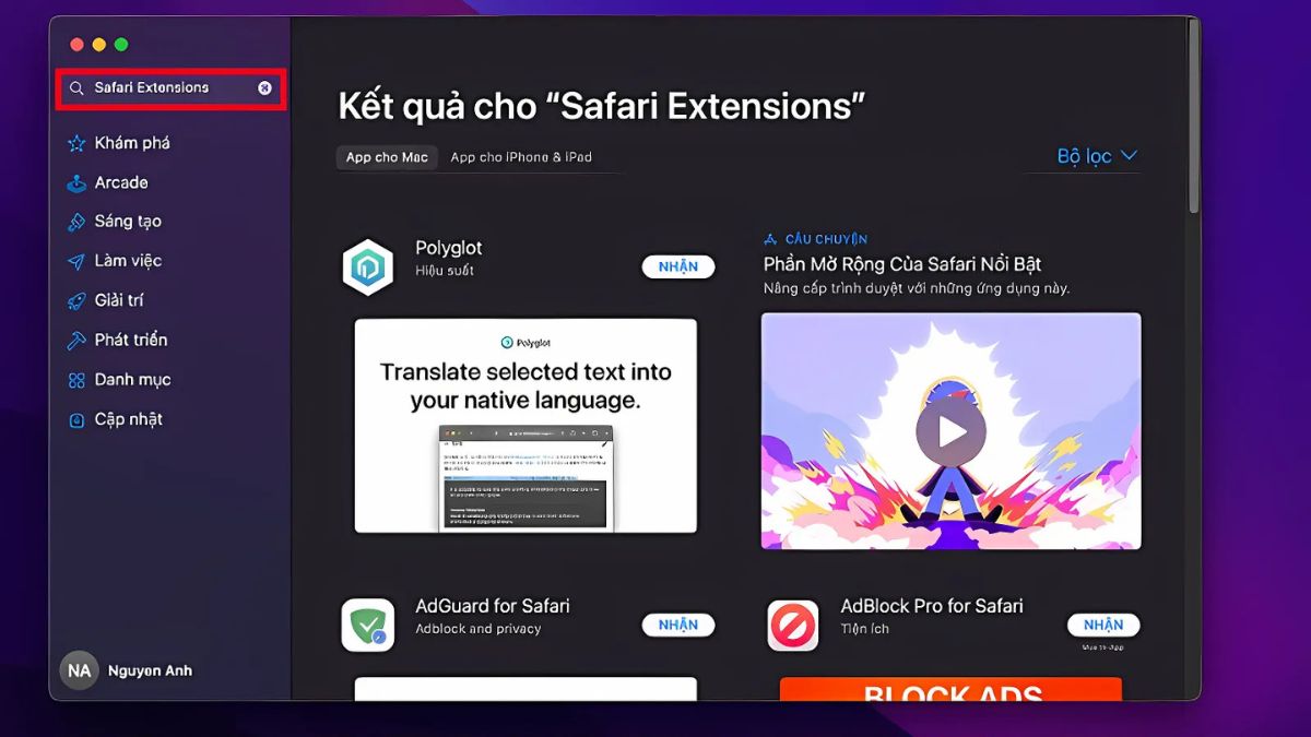 Hướng dẫn cài đặt và sử dụng Extensions Safari hiệu quả