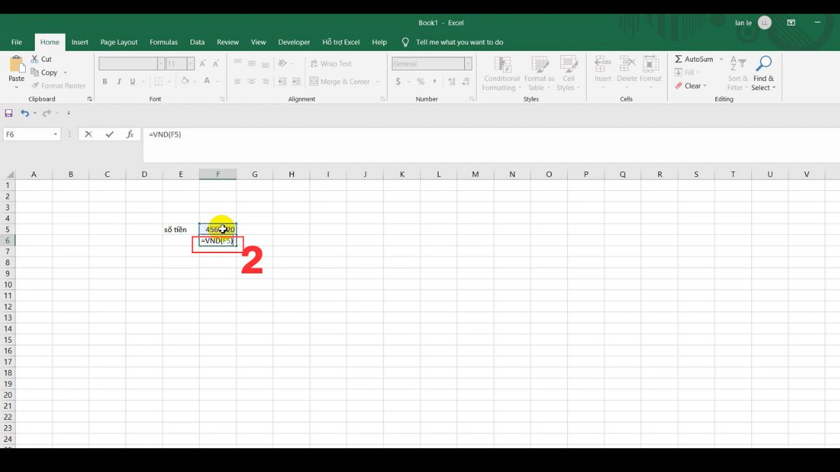 Cách sử dụng AccHelper đổi số thành chữ trong Excel