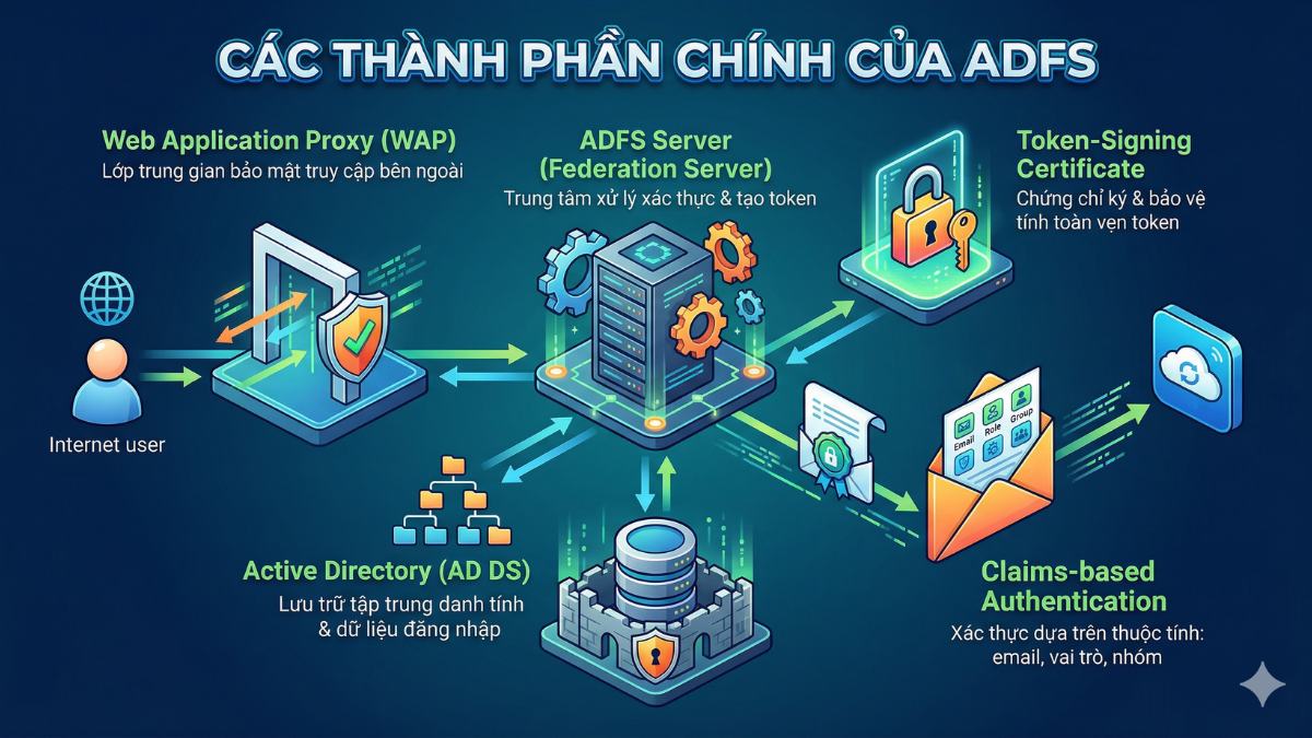 Các thành phần chính trong hệ thống ADFS