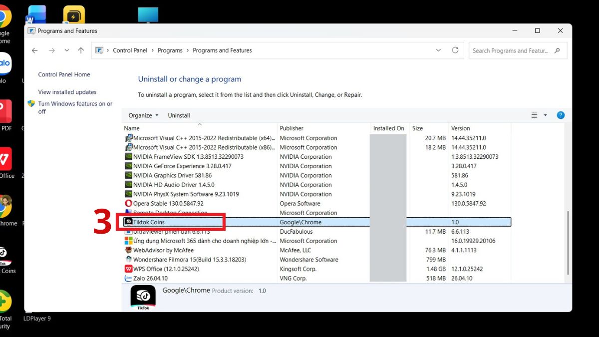 Gỡ cài đặt ứng dụng đáng ngờ để loại bỏ Adware trên Windows