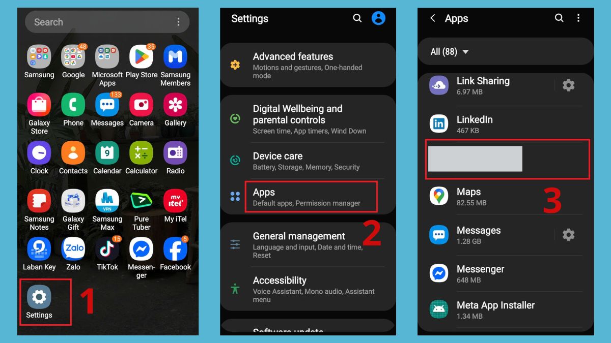 Gỡ cài đặt ứng dụng đáng ngờ để loại bỏ Adware trên Android