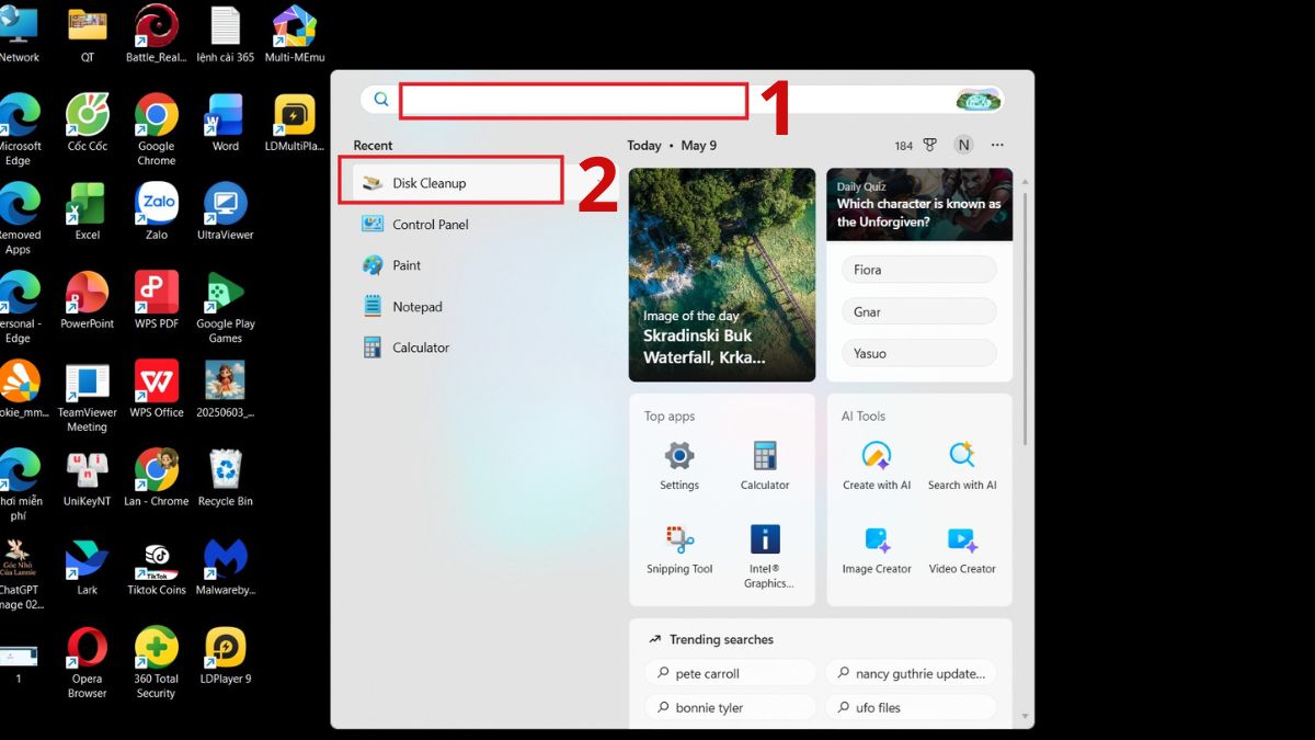 Xóa file tạm và dữ liệu rác để loại bỏ Adware trên Windows