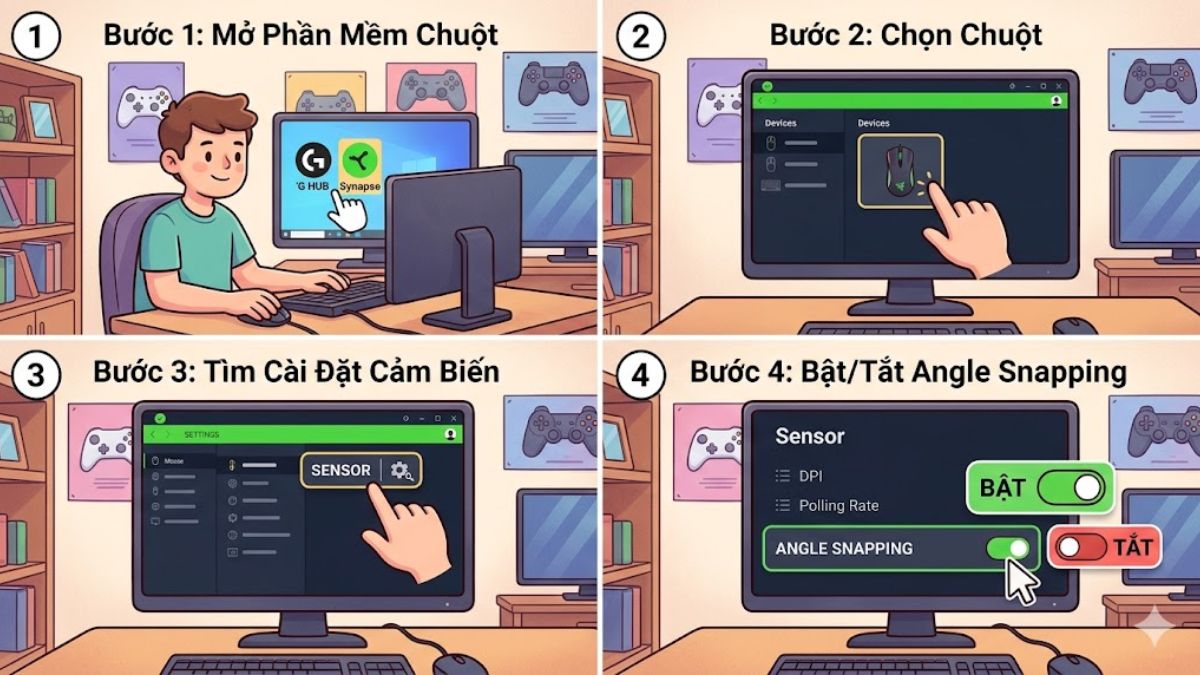 Hướng dẫn bật/tắt Angle Snapping