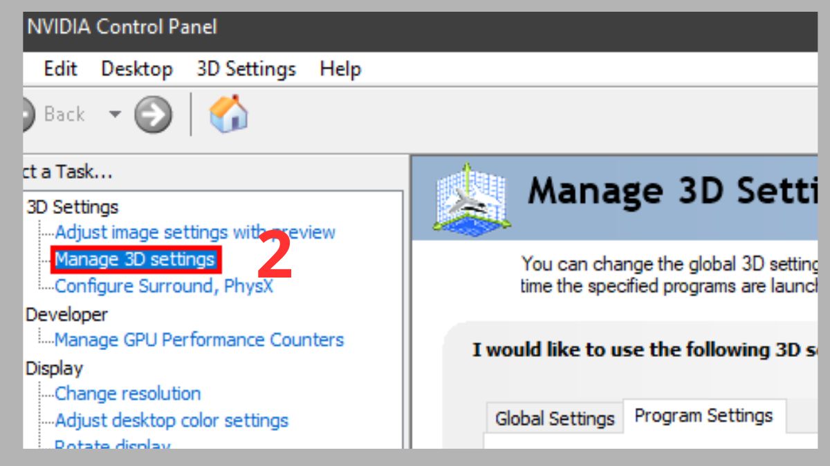 Bật Anisotropic Filtering trong NVIDIA Control Panel
