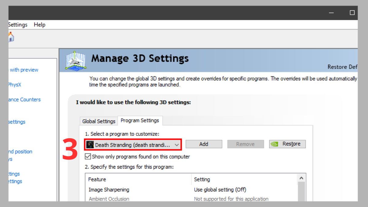 Bật Anisotropic Filtering trong NVIDIA Control Panel