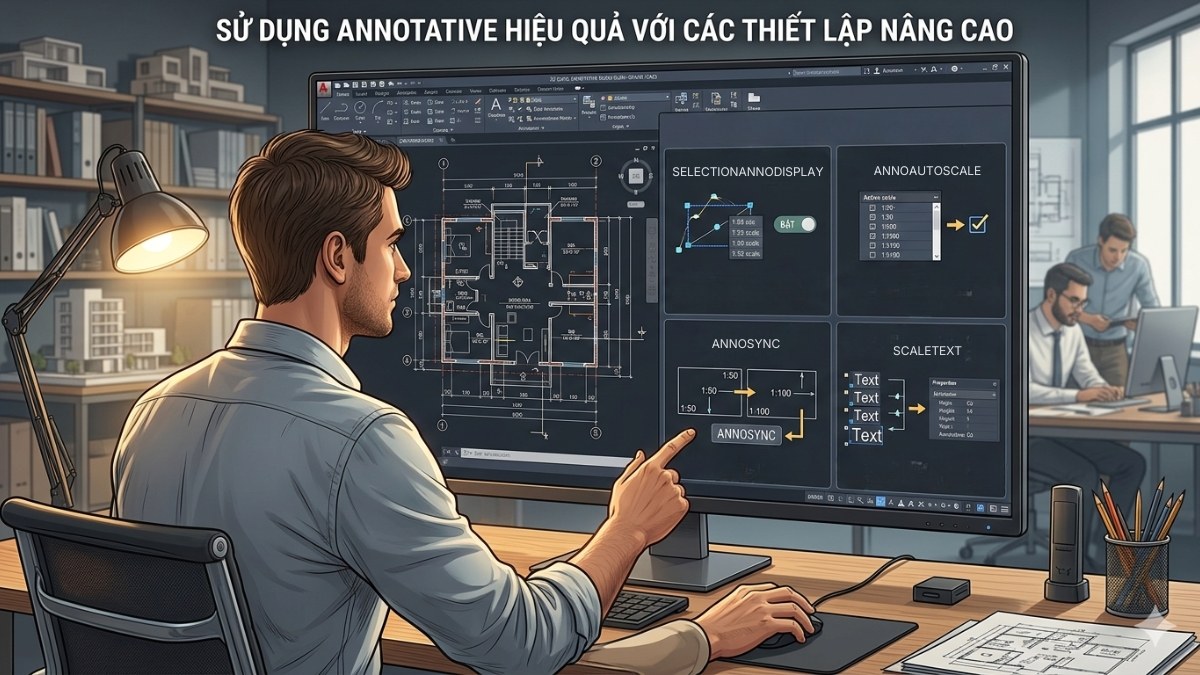Các thiết lập nâng cao liên quan đến Annotative 