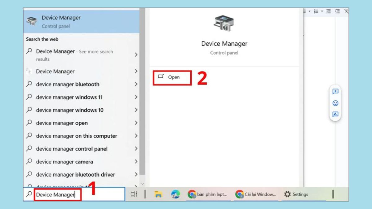 Cập nhật hoặc cài lại driver bàn phím