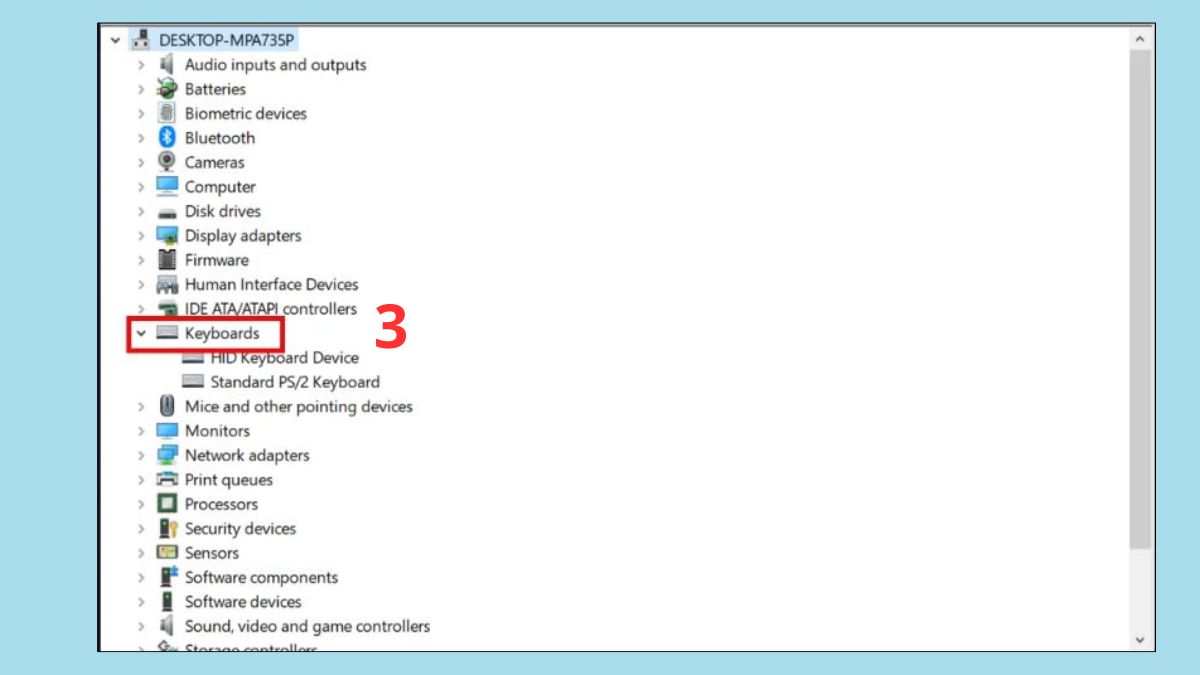 Cập nhật hoặc cài lại driver bàn phím