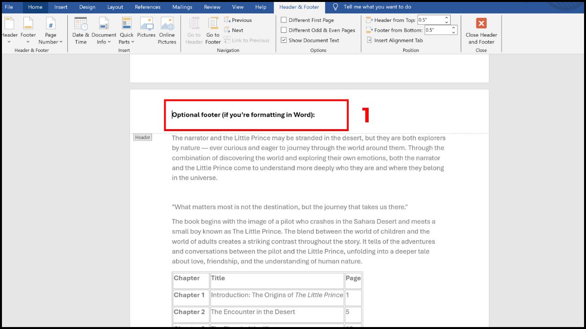 Bôi đen toàn bộ Header, Footer, Textbox
