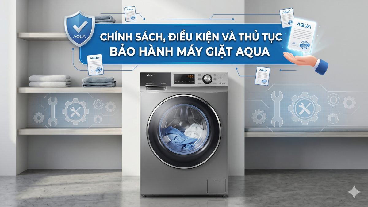Chính sách, điều kiện và thủ tục bảo hành máy giặt Aqua