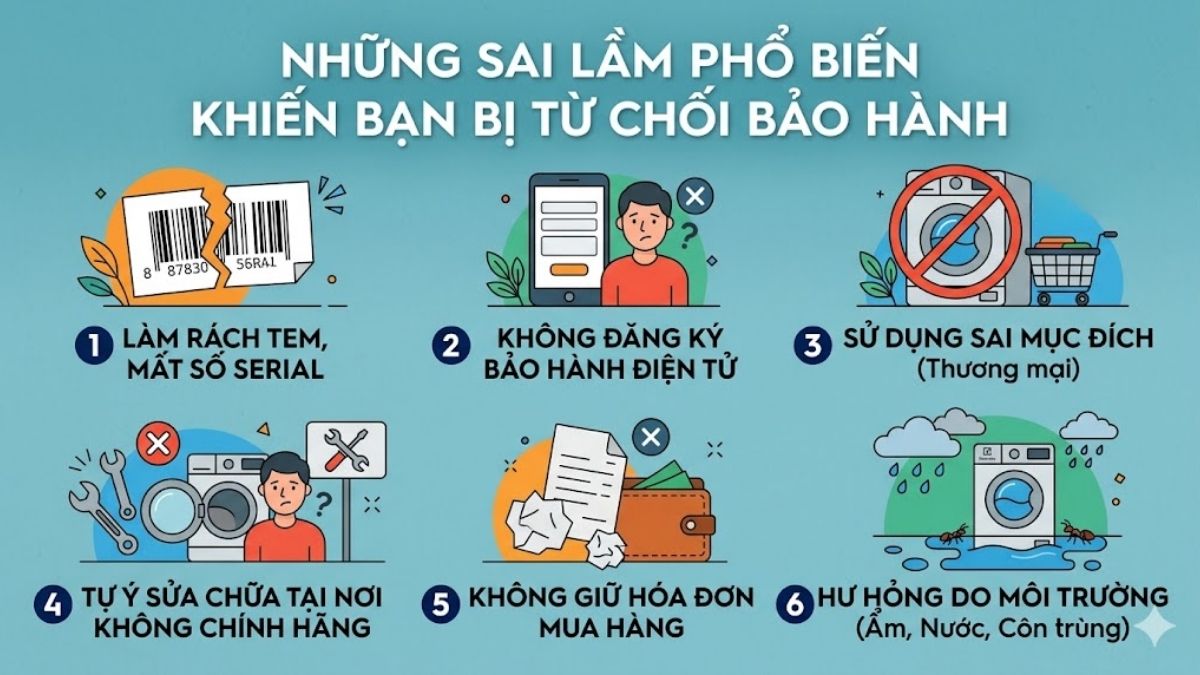 Những sai lầm phổ biến khiến người dùng bị từ chối bảo hành