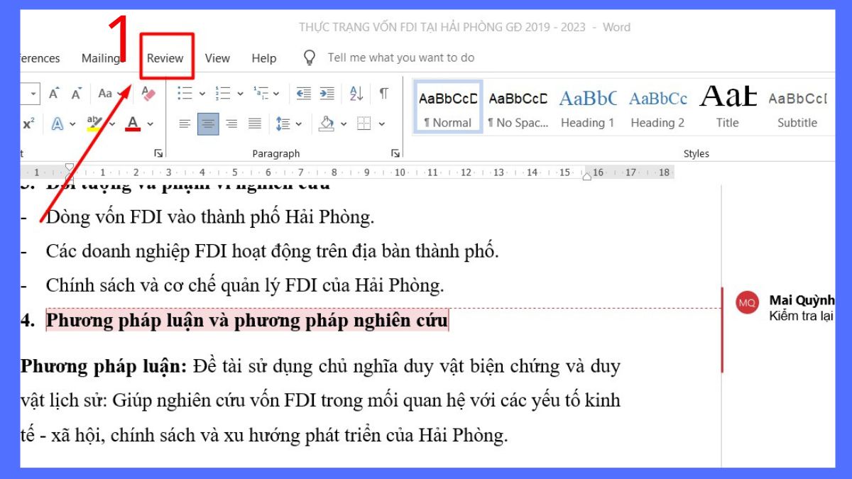 Cách ẩn ghi chú trong Word (không cần xóa)