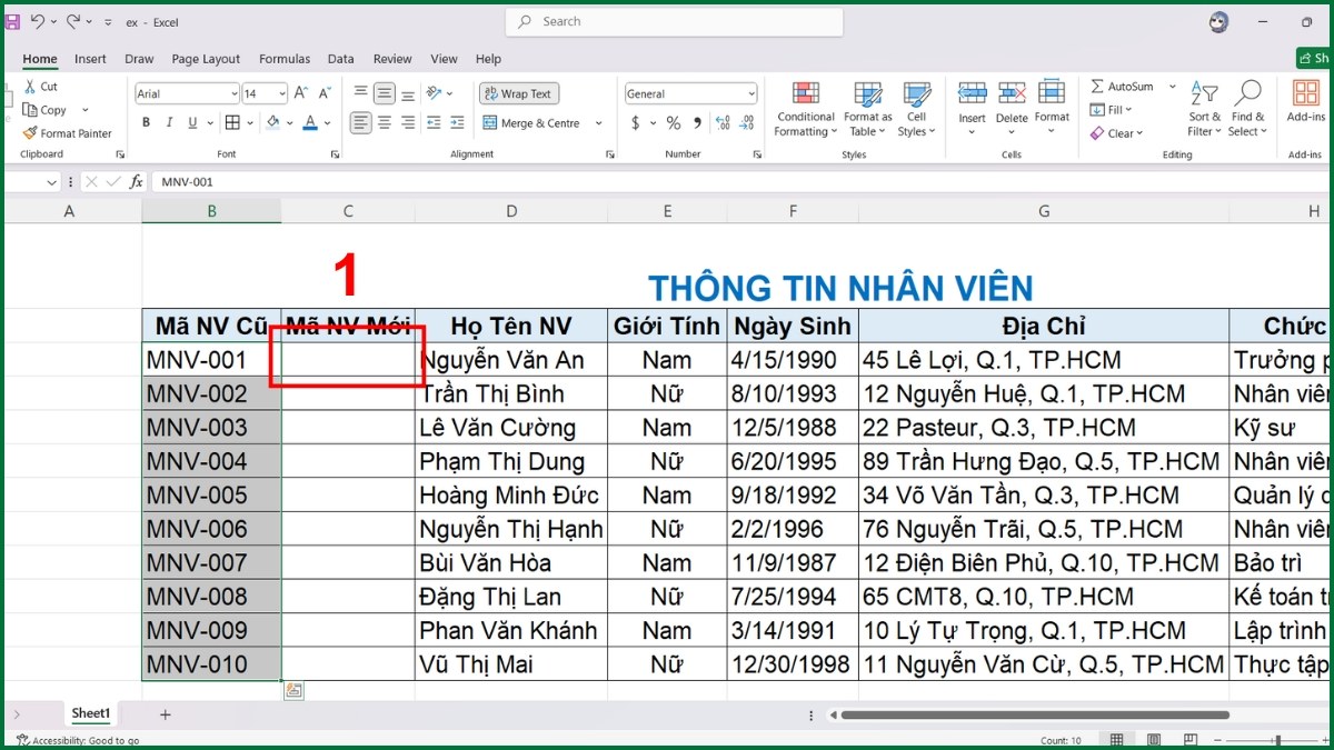 Sử dụng công cụ Find & Replace