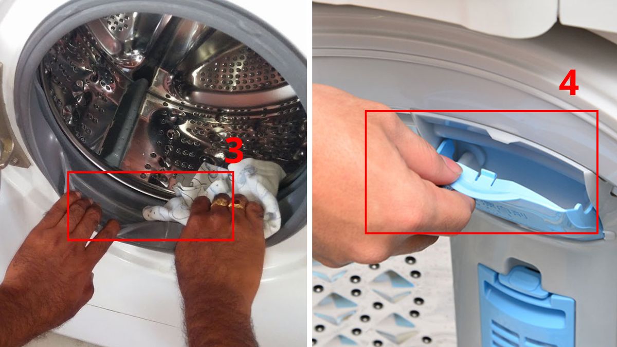 Cách làm sạch máy giặt cửa ngang