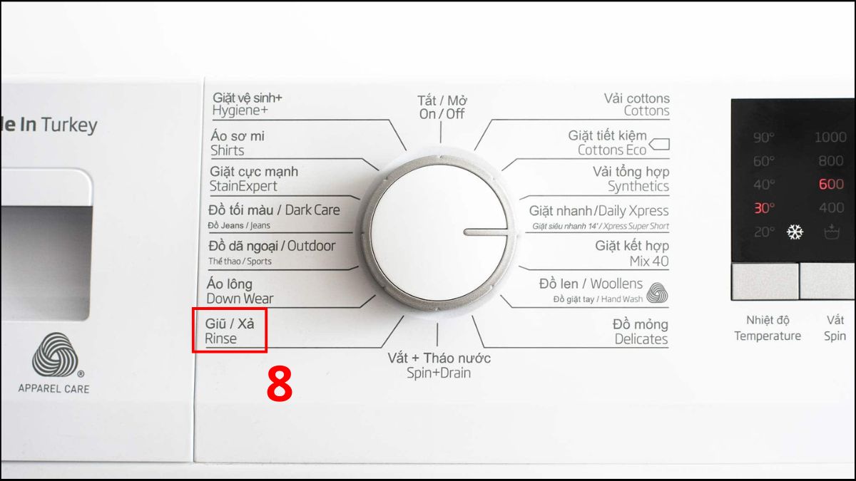 Cách làm sạch máy giặt cửa ngang