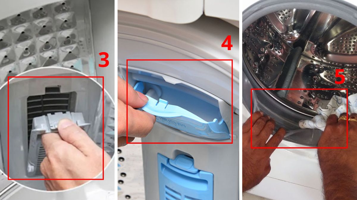 Cách làm sạch máy giặt sấy