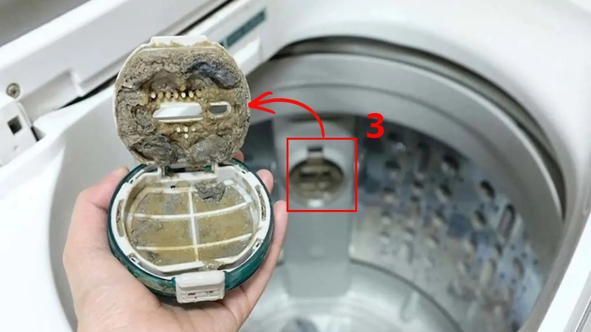 Cách làm sạch máy giặt cửa trên