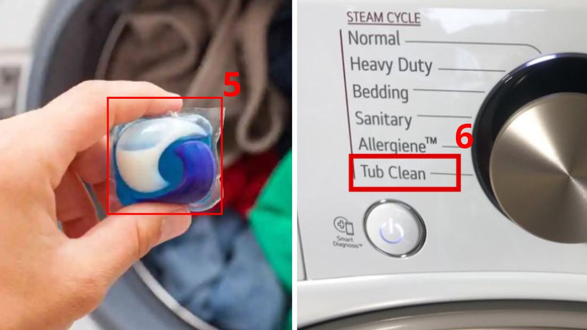 Cách làm sạch máy giặt cửa trên