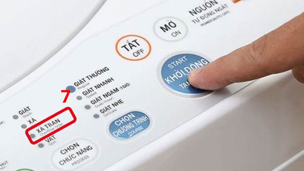 Cách làm sạch máy giặt cửa trên