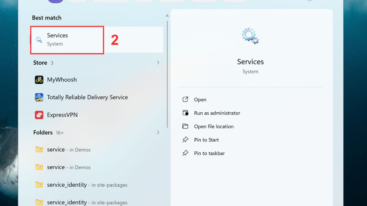 Kiểm tra phần mềm Bonjour trong Services