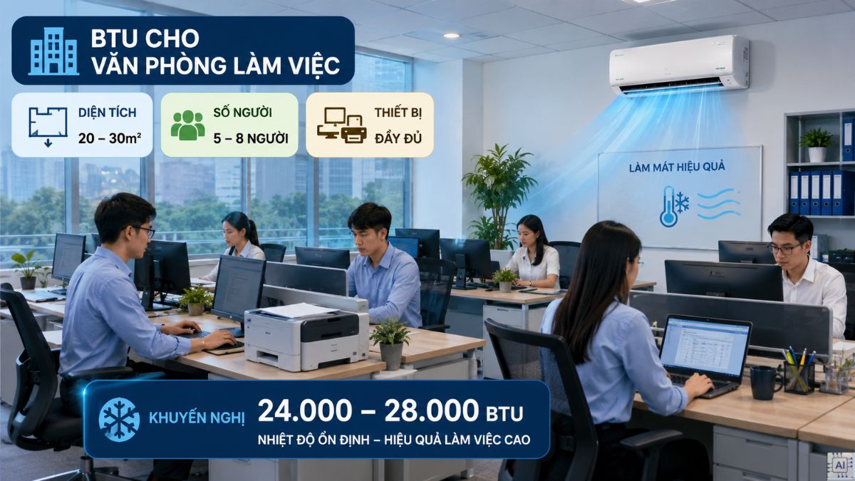 BTU cho văn phòng làm việc