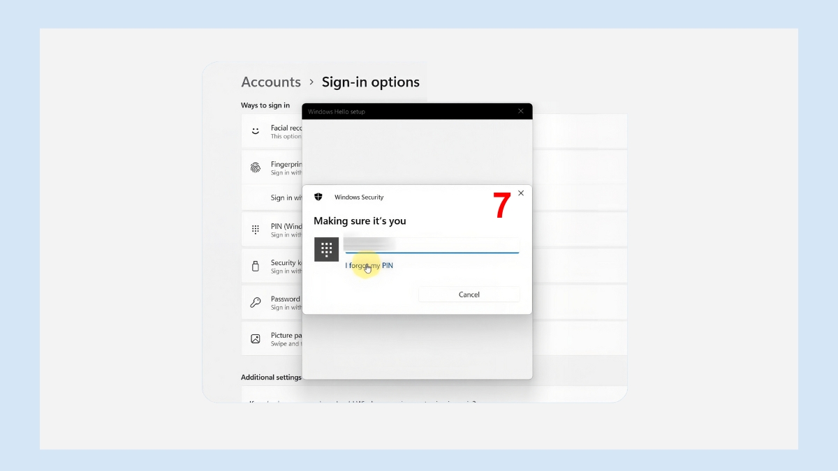 Cách cài vân tay laptop HP trên Windows 11