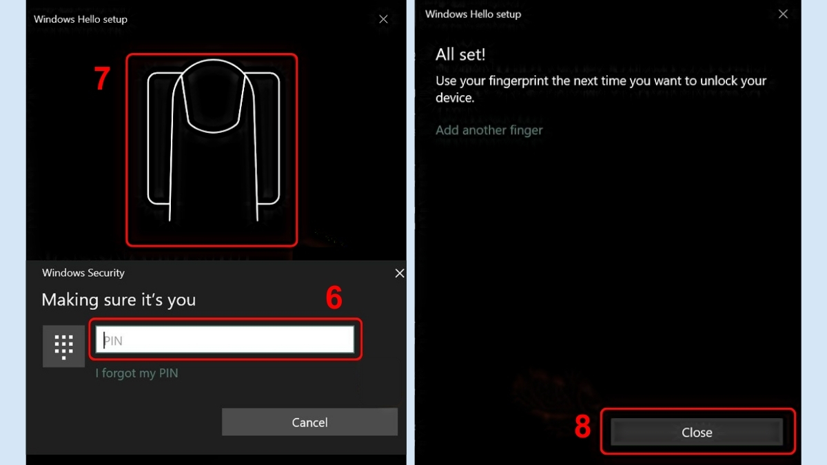 Cách thêm nhiều dấu vân tay cho cùng một tài khoản