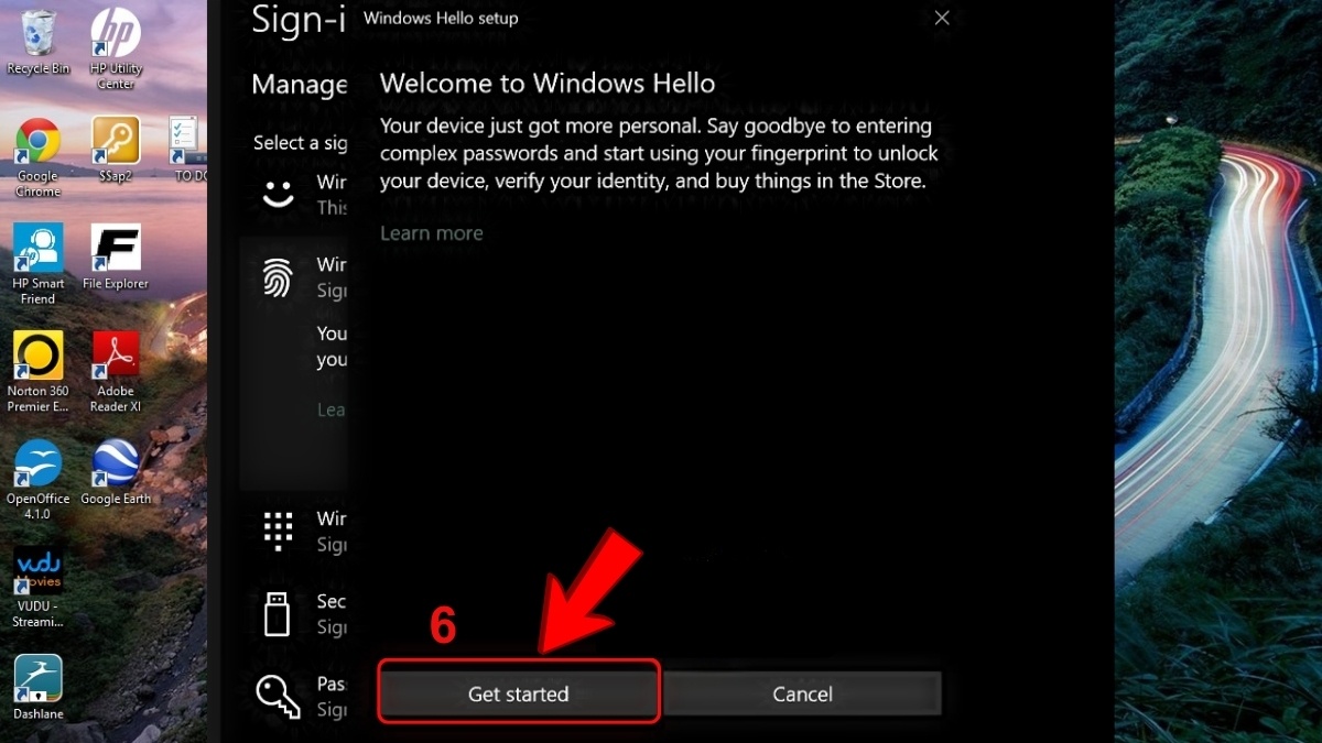 Cách cài vân tay laptop HP trên Windows 10