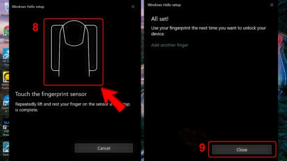 Cách cài vân tay laptop HP trên Windows 10