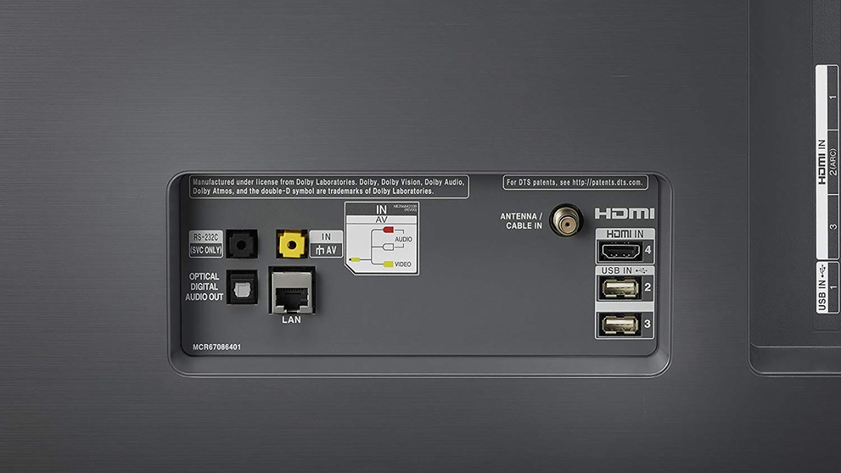 Nhận biết nhanh vị trí các cổng kết nối trên tivi LG