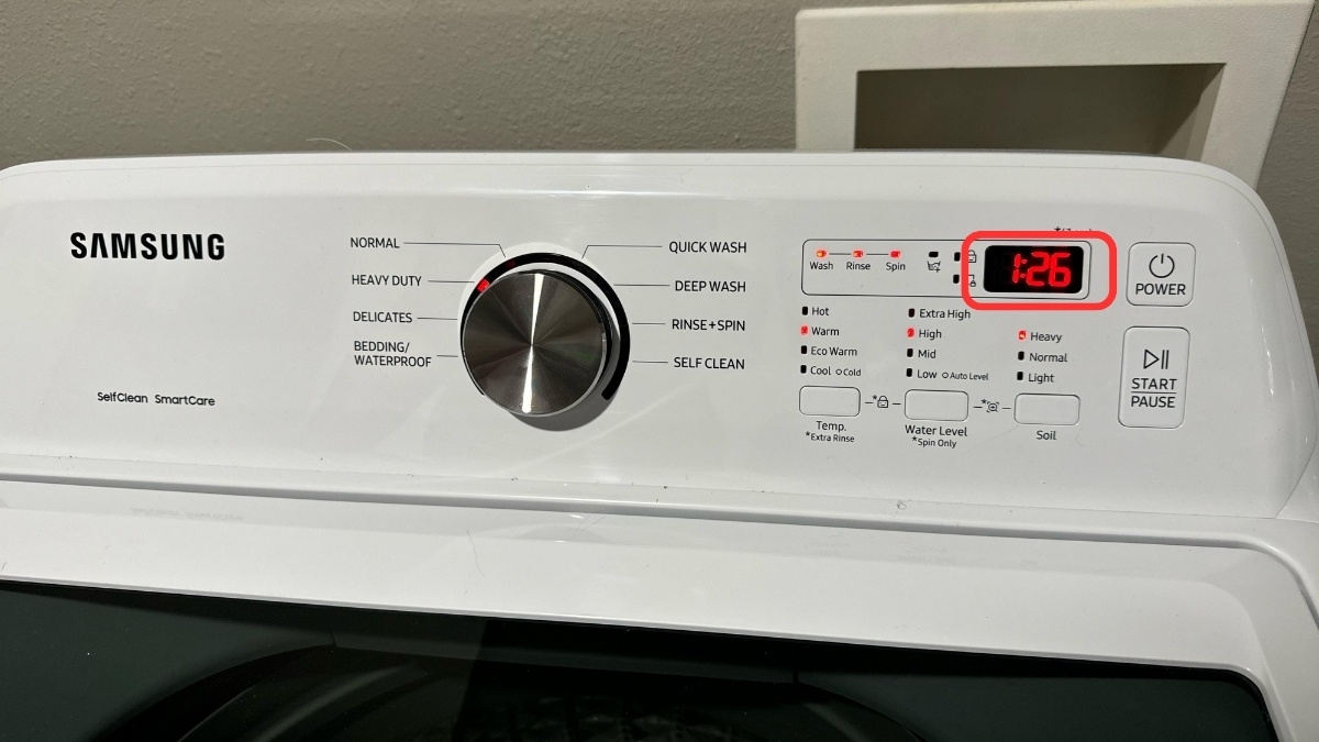 Đọc hiểu ký chỉ số hiển thị về thời gian trên máy giặt Samsung