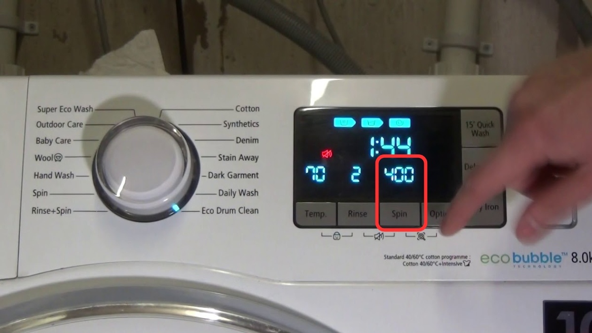 Đọc hiểu ký chỉ số hiển thị về tốc độ vắt trên máy giặt Samsung