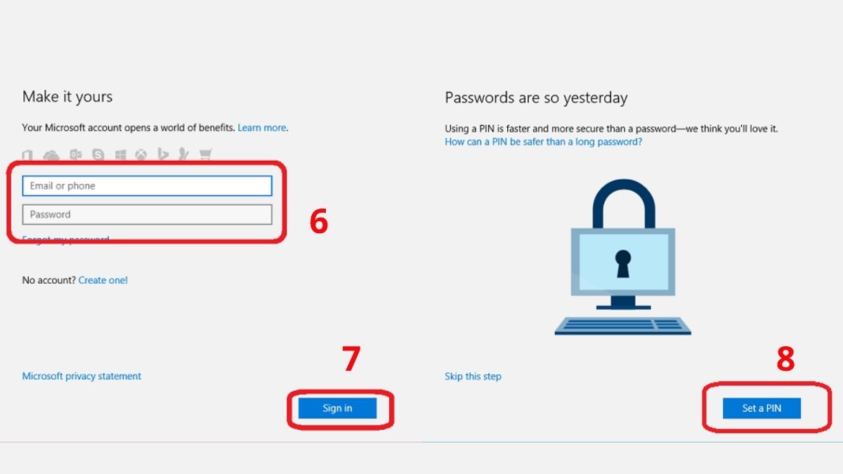 Cách đặt mật khẩu máy tính bằng tài khoản Microsoft